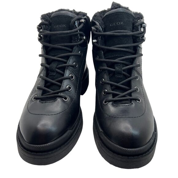 Geox Nevegal Abx Woman Combat Boots In Black Size 7 - Picture 2 of 11